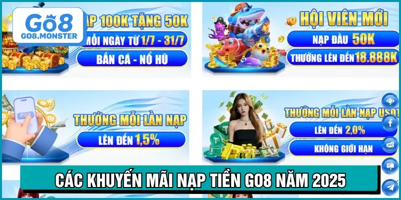 nạp tiền go8 khuyến mãi