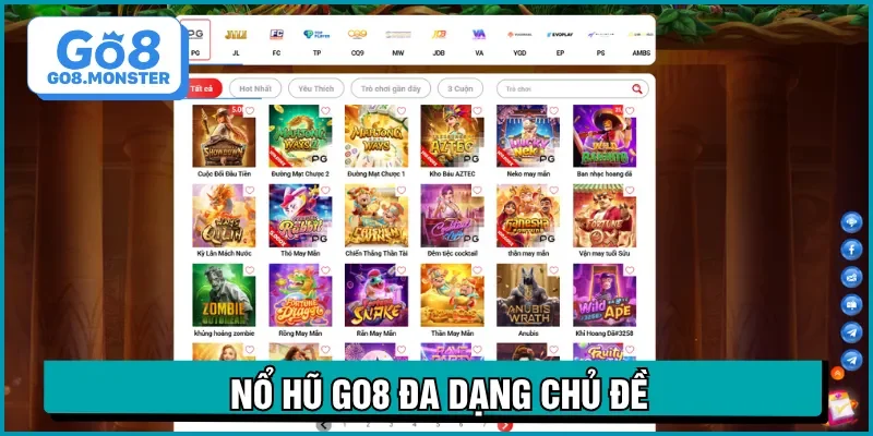 nổ hũ go8 nhiều game hot
